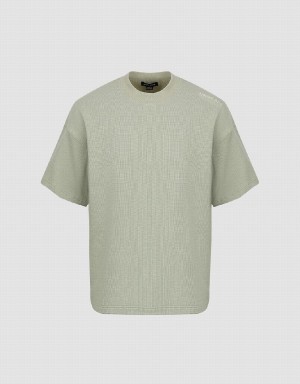 Camiseta Urban Revivo Loose De Punto Hombre Verdes | YWJ6181DQ