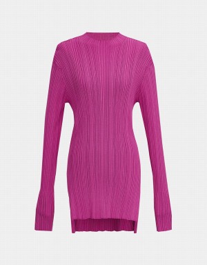 Cárdigan Urban Revivo Rib Knit Top Mujer Morados | XEV464XS