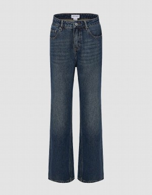 Jeans Urban Revivo Anchos-Leg Mujer Azules | BCL1884DD