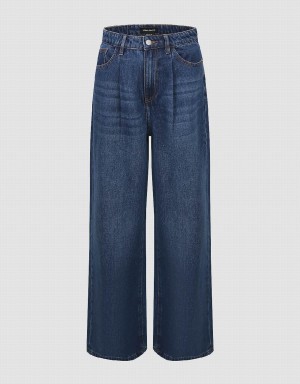 Jeans Urban Revivo Anchos-Leg Mujer Azules | ZHO5884ID