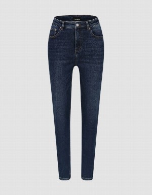 Jeans Urban Revivo Flaco Mujer Azules | LTJ2925HO