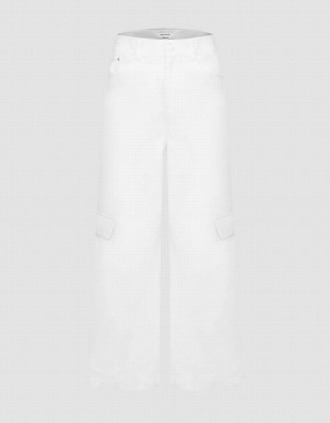 Pantalon Urban Revivo Directo Mujer Blancos | XSV654KT