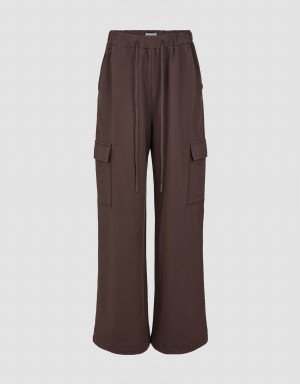 Pantalon Urban Revivo Drawstring Cintura De Punto Directo Mujer Marrom | AWN5230LV