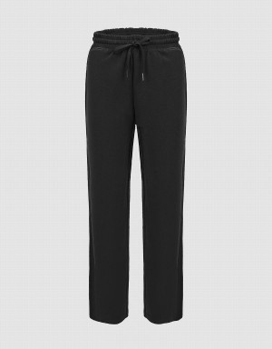 Pantalon Urban Revivo Drawstring Cintura De Punto Directo Mujer Grises Oscuro | MRE8290HM