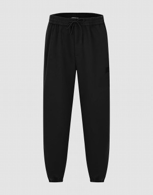 Pantalon Urban Revivo Drawstring Cintura Jogger Hombre Negros | YRZ5212PA