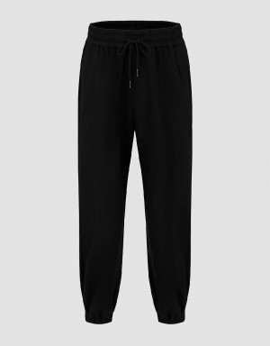 Pantalon Urban Revivo Drawstring Cintura Jogger Hombre Negros | CGD530FI