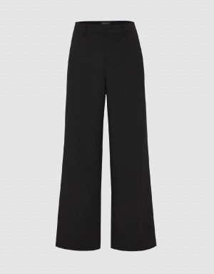 Pantalon Urban Revivo Tailored Anchos-Leg Mujer Negros | NKP412KS