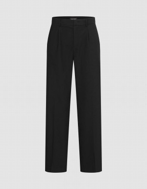 Pantalon Urban Revivo Tailored Carrot Fit Hombre Negros | FWK2244DI