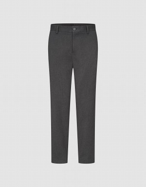 Pantalon Urban Revivo Tailored Directo Hombre Grises Oscuro | VGZ5551FO