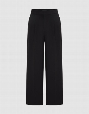 Pantalon Urban Revivo Tailored Directo Mujer Negros | WLD2427LN