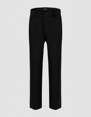 Pantalon Urban Revivo Tailored Flaco Hombre Negros | TJD3771OP