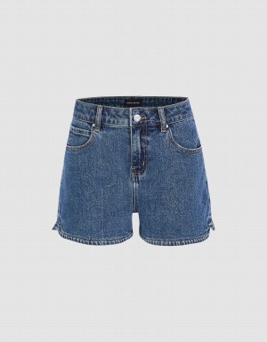 Short Urban Revivo Denim Mujer Azules | DRV2927LJ