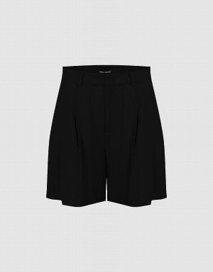 Short Urban Revivo Glamor Regular Mujer Negros | YRC491MB