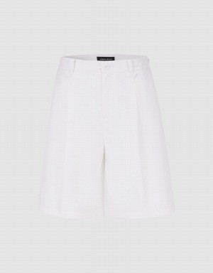 Short Urban Revivo Linen Mujer Blancos | VEA3287RQ