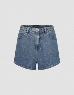 Short Urban Revivo Regular Denim Mujer Azules | WFL683QD