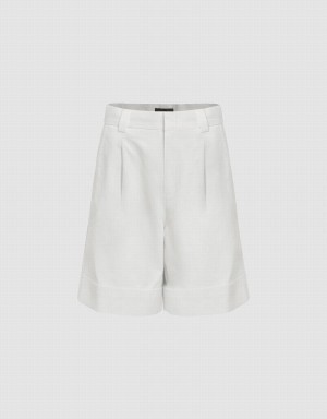 Short Urban Revivo Roll Up Hem Mujer Blancos | VZR1955QB