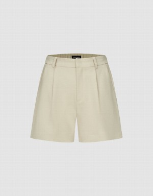 Short Urban Revivo Tailored Regular Mujer Kaki | NJO636DO