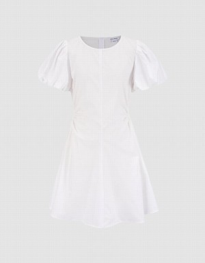 Vestido Urban Revivo Cut Out Mujer Blancos | ZTJ3637FG