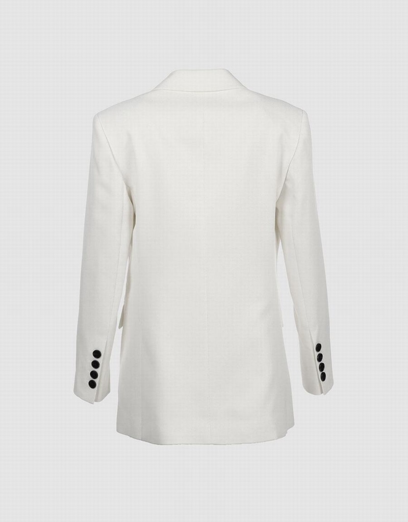 Blazers Urban Revivo Plain Double Breasted Mujer Rosas Blancos | SQP4762ZS