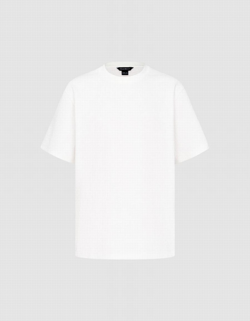 Camiseta Urban Revivo Drop Shoulder Sleeve Crew Neck Hombre Blancos | YZG342DW