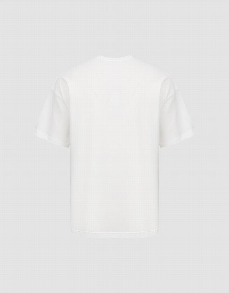 Camiseta Urban Revivo Vogue Hombre Blancos | YXZ5324ME