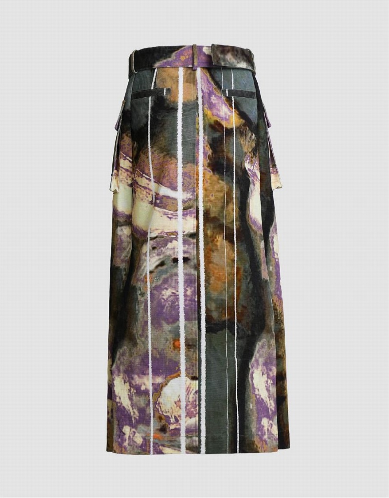 Falda Urban Revivo Maxi Printed Directo Mujer Multicolor | YSZ66100GW