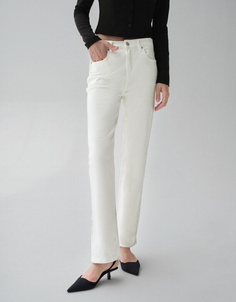 Jeans Urban Revivo Directo Mujer Blancos | VNK2853EN