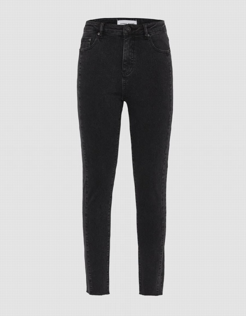 Jeans Urban Revivo Flaco Mujer Negros | CIU3040SO