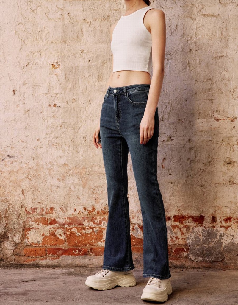 Jeans Urban Revivo Flare Mujer Azules | WRO513WN