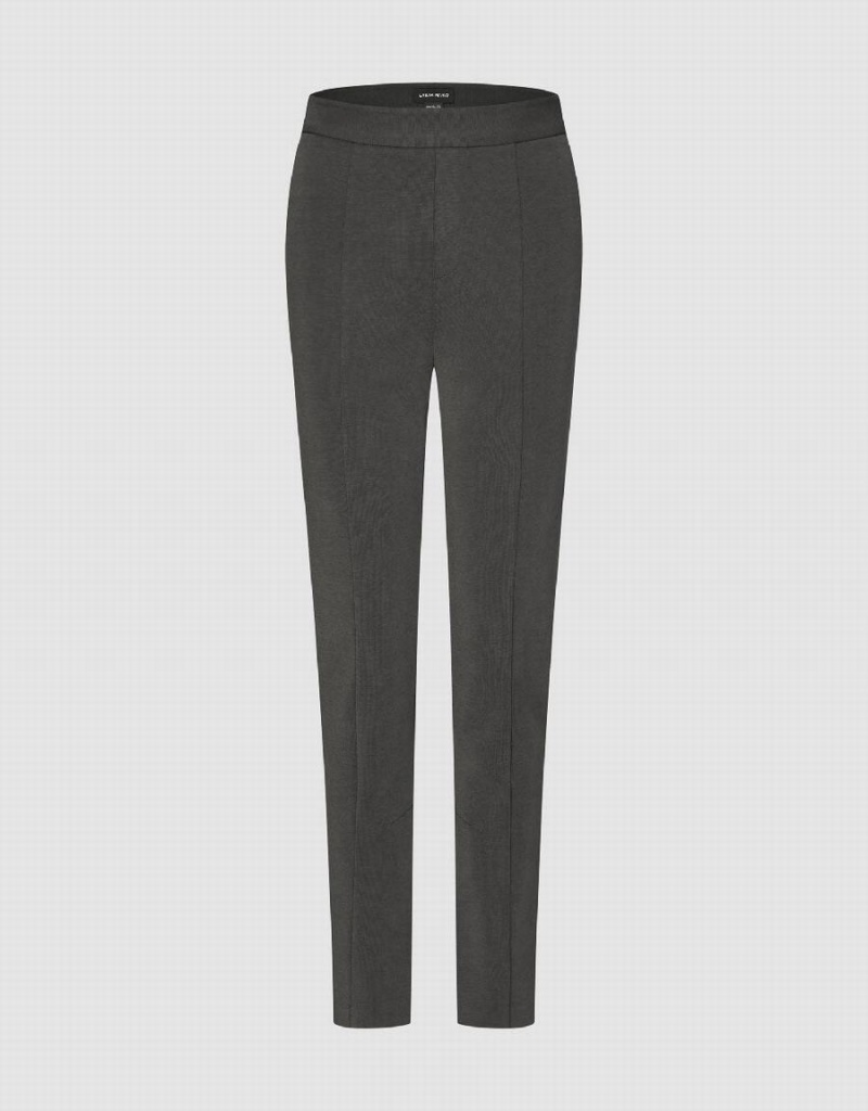 Pantalon Urban Revivo De Punto Directo Mujer Grises Oscuro | FVV6413SG