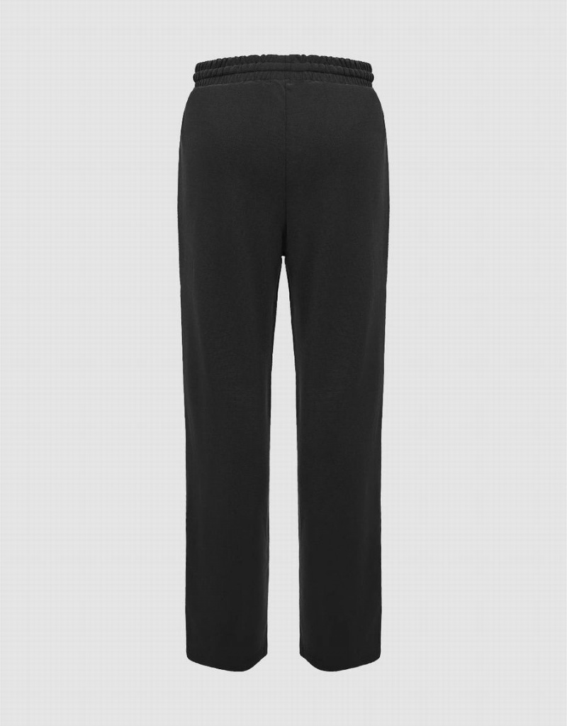 Pantalon Urban Revivo Drawstring Cintura De Punto Directo Mujer Grises Oscuro | MRE8290HM