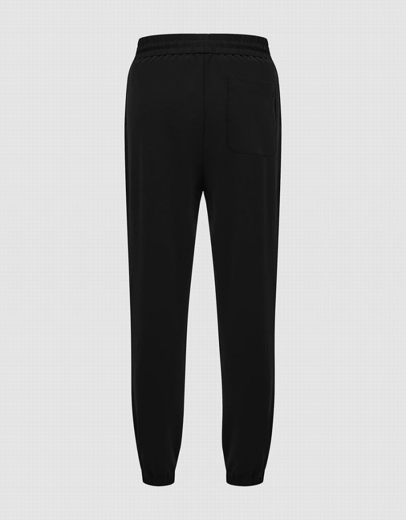 Pantalon Urban Revivo Drawstring Cintura Jogger Hombre Negros | DIZ4595OR