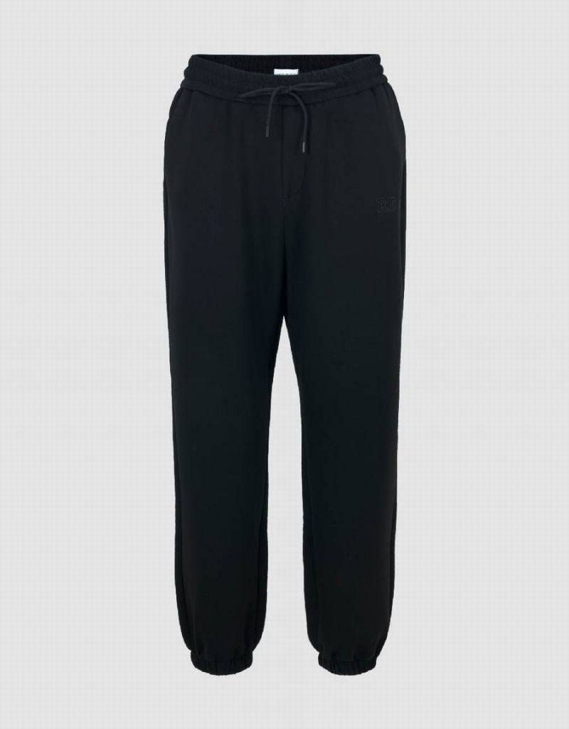 Pantalon Urban Revivo Drawstring Cintura De Punto Jogger Hombre Negros | INQ9252VH