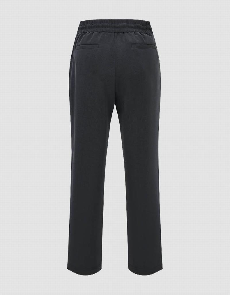 Pantalon Urban Revivo Drawstring Cintura De Punto Carrot Fit Hombre Grises Oscuro | ZXO5887HE