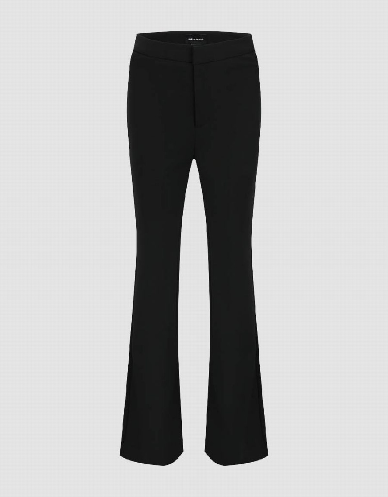 Pantalon Urban Revivo Flaco Flare Mujer Negros | SGL9869AT