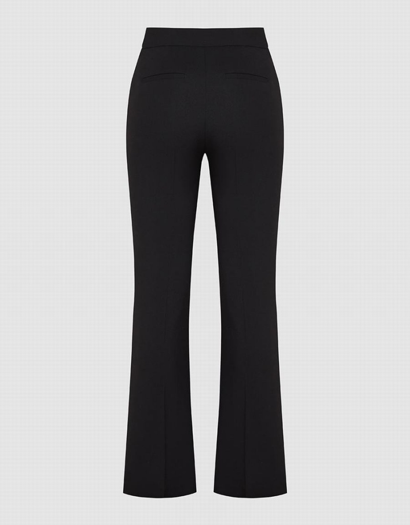 Pantalon Urban Revivo Flaco Flare Mujer Negros | UYM9645LY