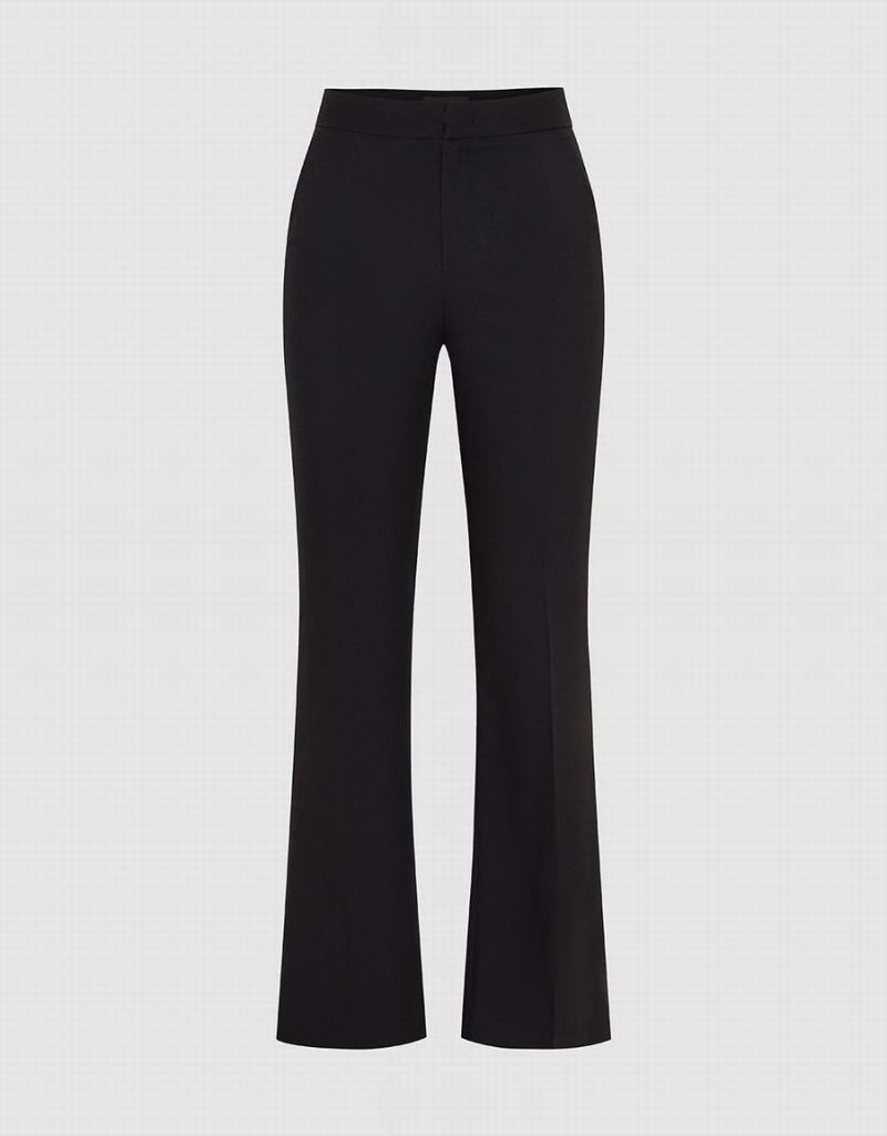 Pantalon Urban Revivo Flaco Flare Mujer Negros | UYM9645LY