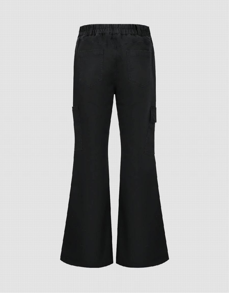 Pantalon Urban Revivo Flare Mujer Negros | DVZ4059CS