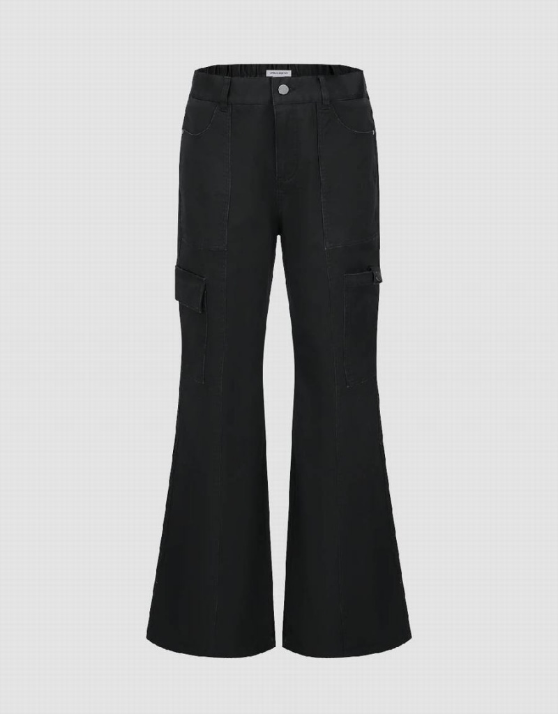 Pantalon Urban Revivo Flare Mujer Negros | DVZ4059CS