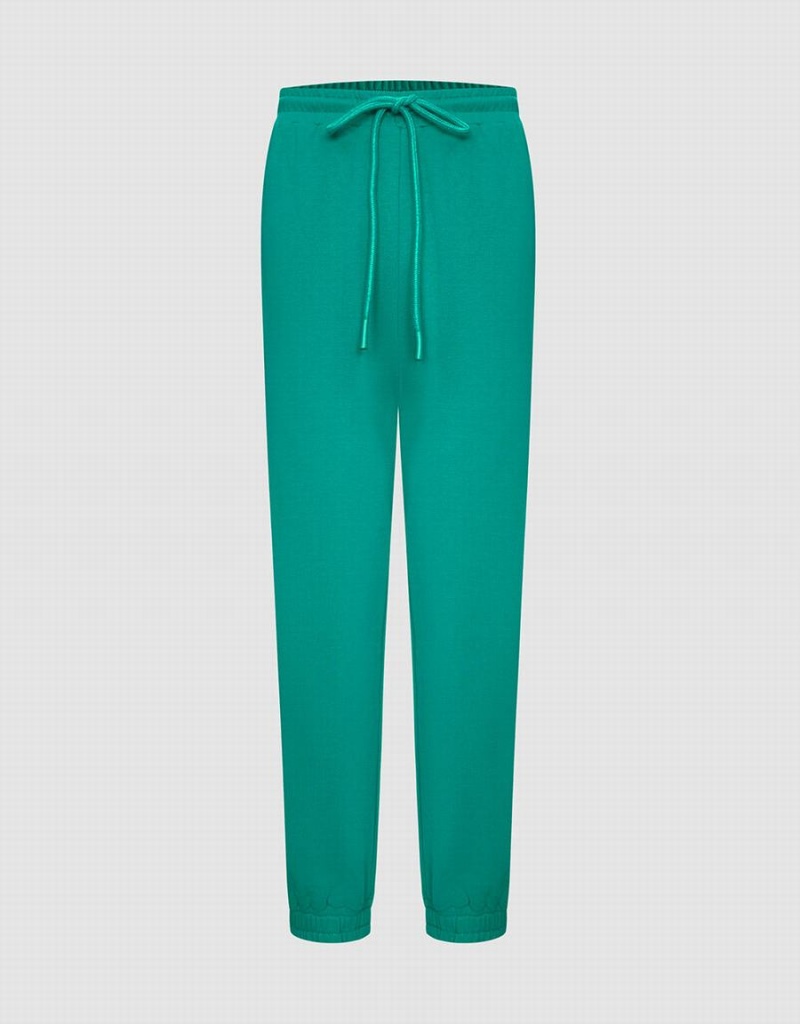 Pantalon Urban Revivo Plain Drawstring Cintura Joggers Mujer Verdes | NVR5696NR