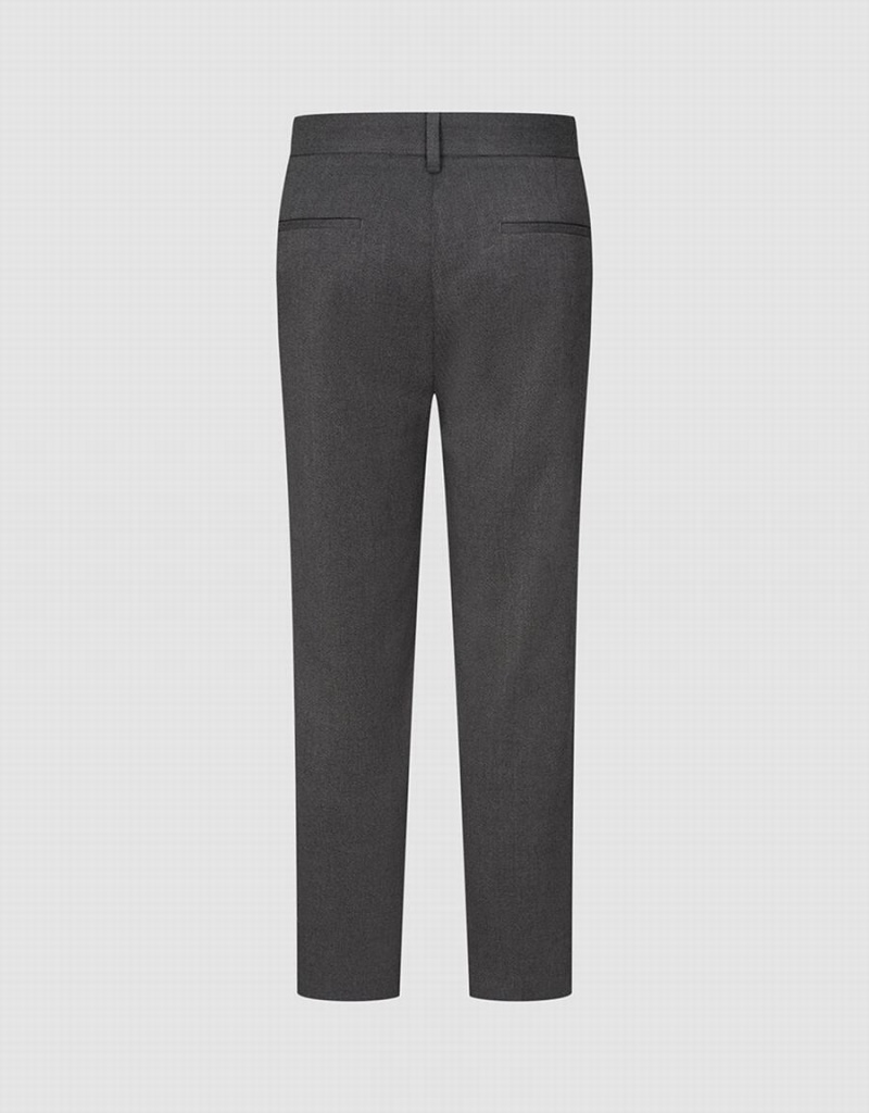 Pantalon Urban Revivo Tailored Directo Hombre Grises Oscuro | VGZ5551FO