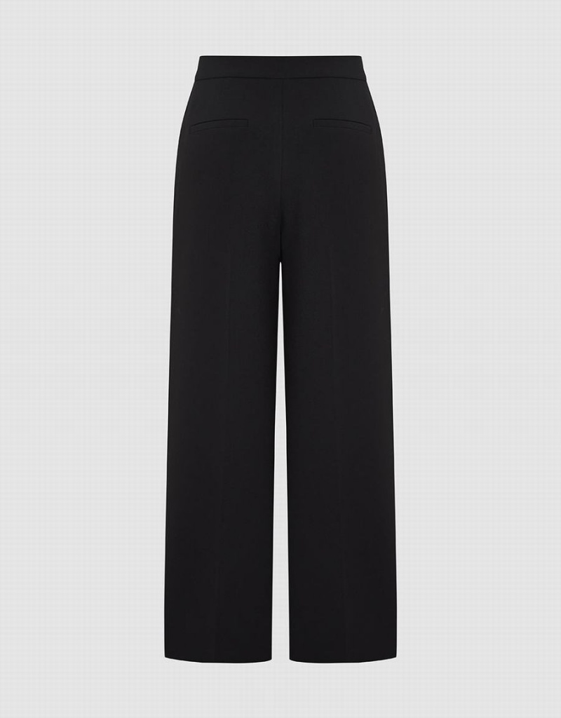 Pantalon Urban Revivo Tailored Directo Mujer Negros | WLD2427LN