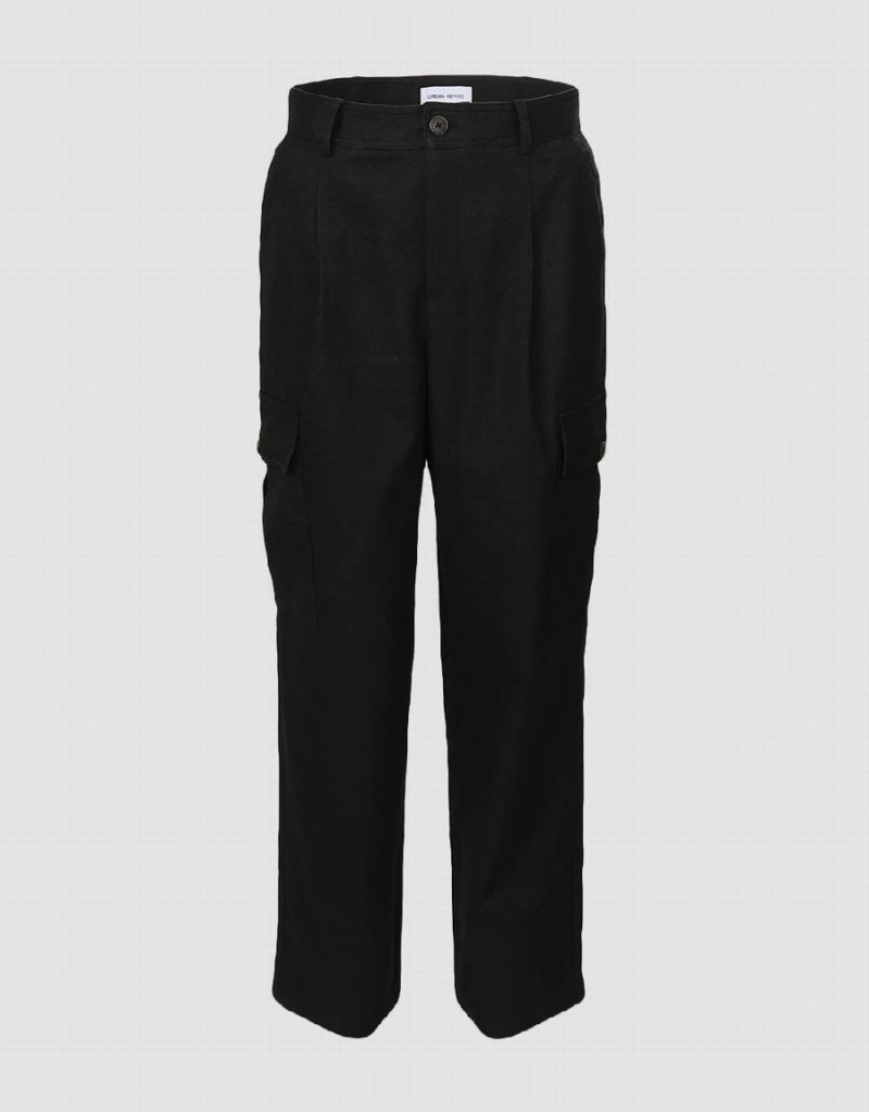 Pantalon Urban Revivo Utility Pocket Mujer Negros | YAJ5578UE