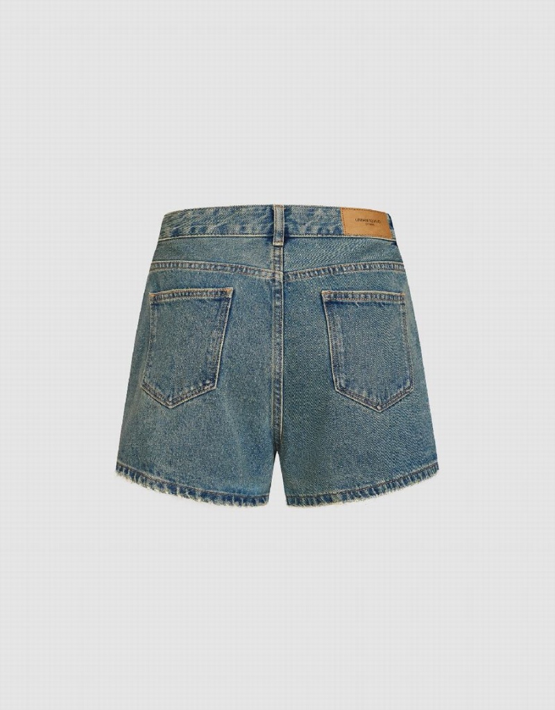 Short Urban Revivo Denim Mujer Azules | LYP110NI