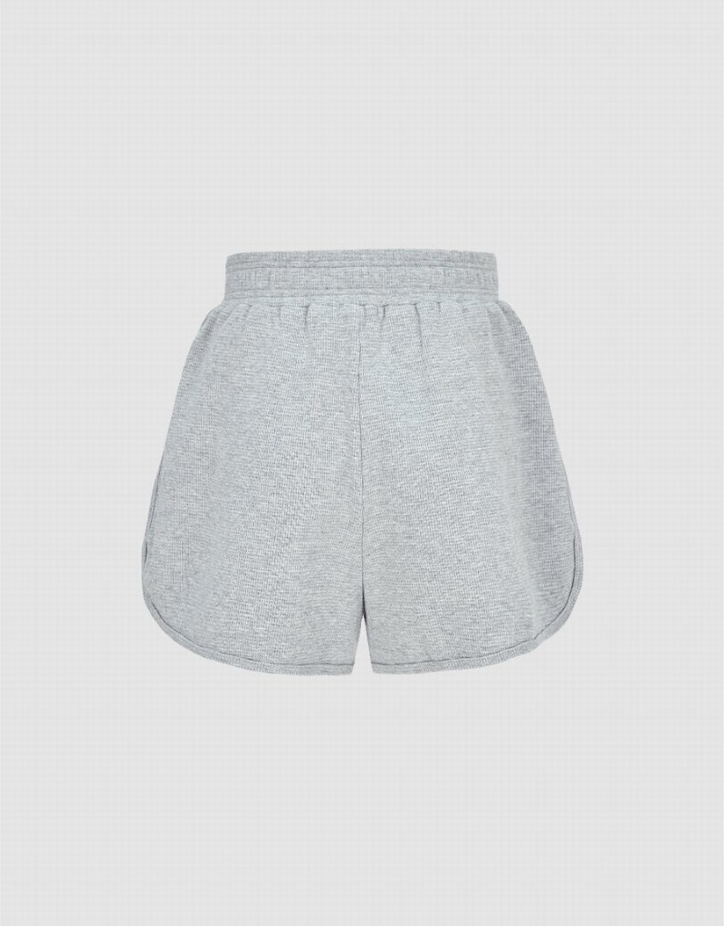 Short Urban Revivo Elastic Cintura Mujer Grises | XTU9145RL