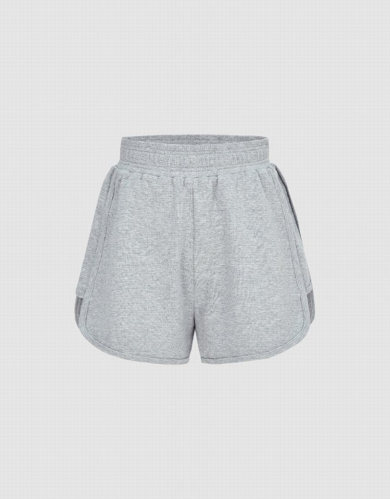 Short Urban Revivo Elastic Cintura Mujer Grises | XTU9145RL