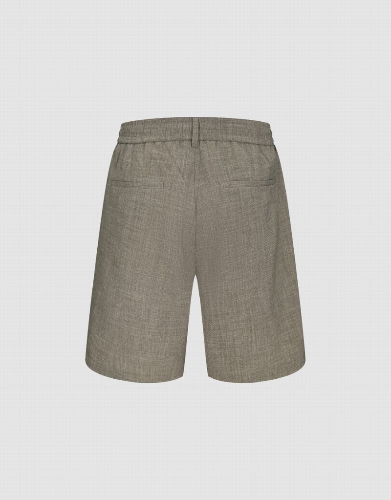 Short Urban Revivo Loose Hombre Kaki | KOC9473EF