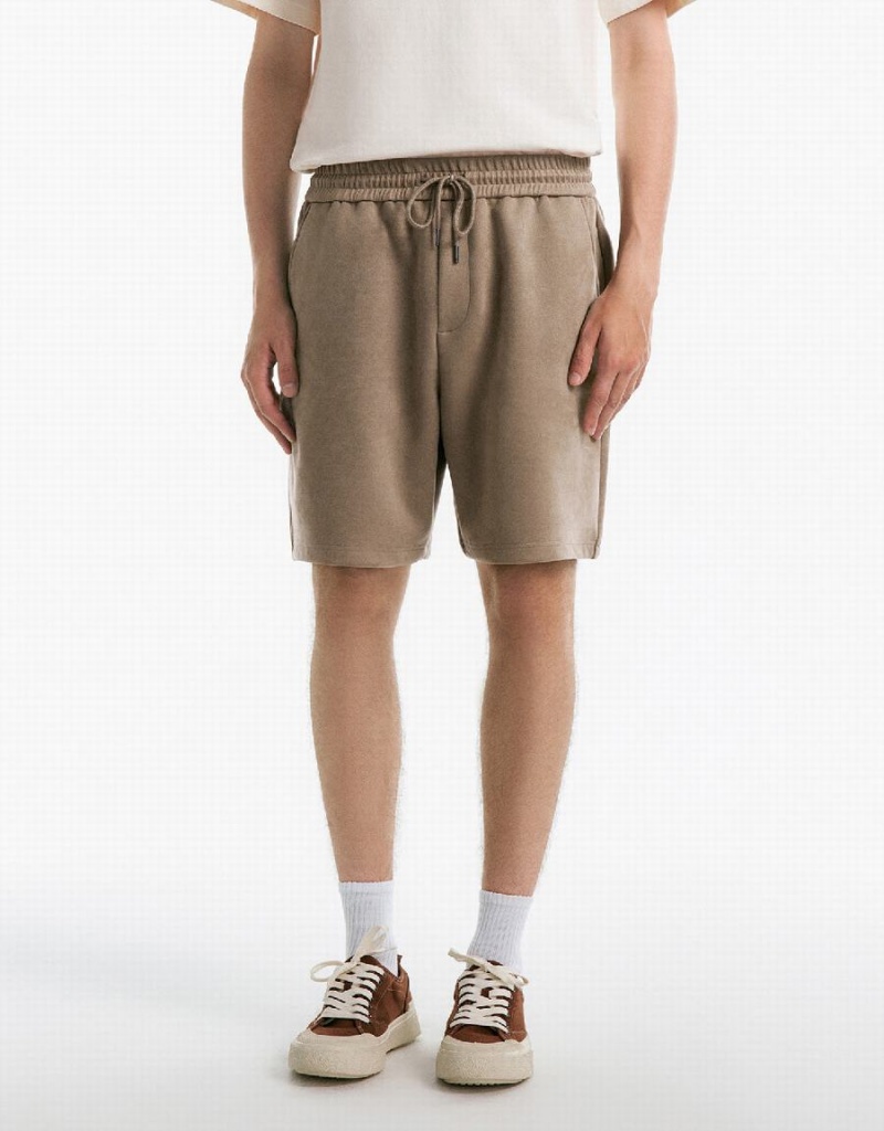 Short Urban Revivo Loose Hombre Kaki | SDJ4333KL