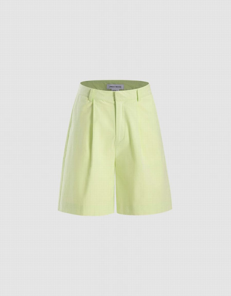 Short Urban Revivo Plain Mujer Verdes | UIS150ST