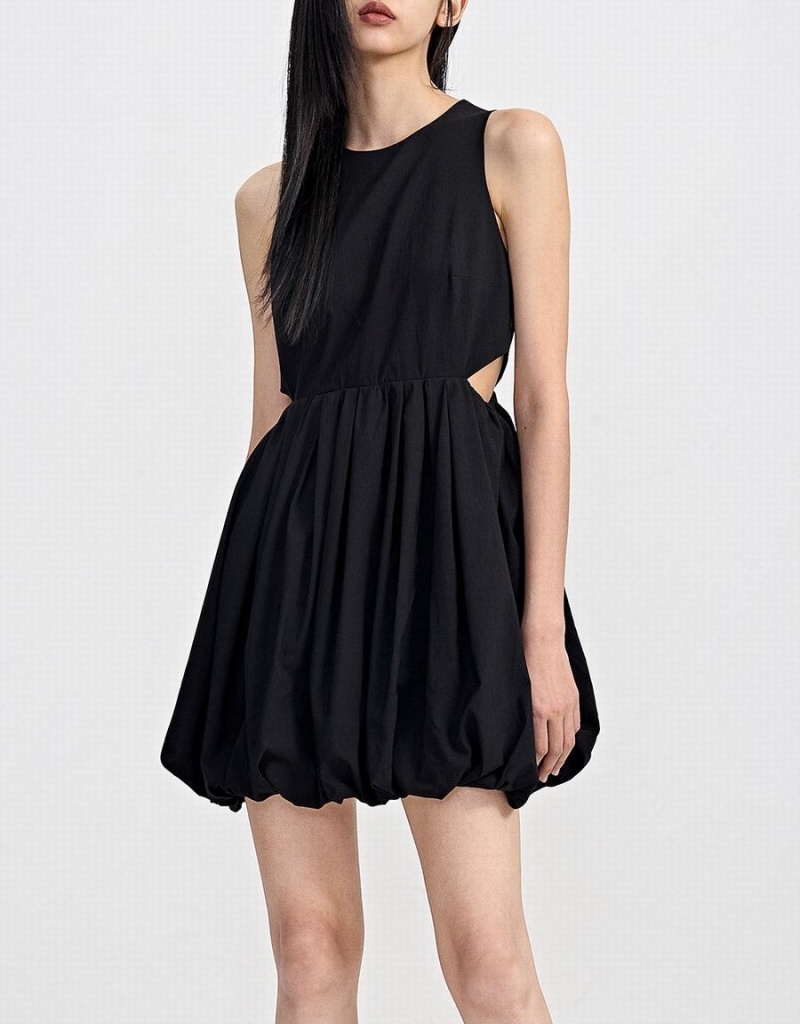 Vestido Urban Revivo Cut Out Detail Sin Manga Mujer Negros | RIB2346BG